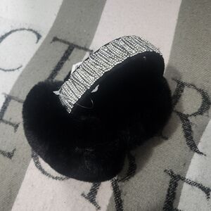 Elegant Black and Silver Earmuffs
